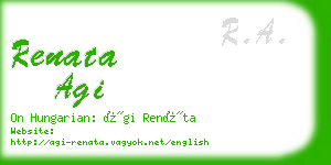 renata agi business card